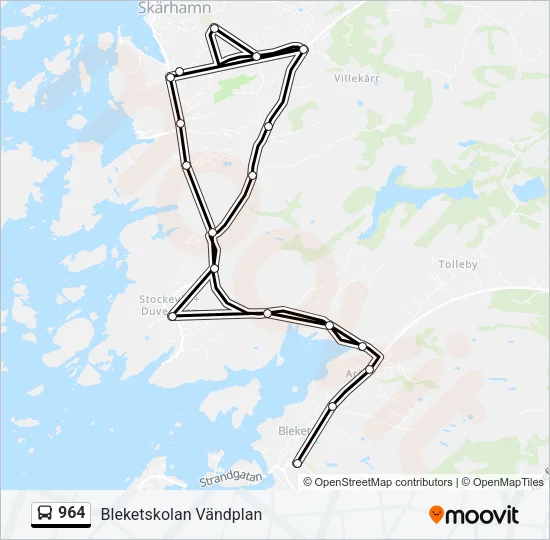 964 Bus Line Map
