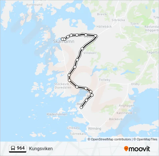 964 Bus Line Map