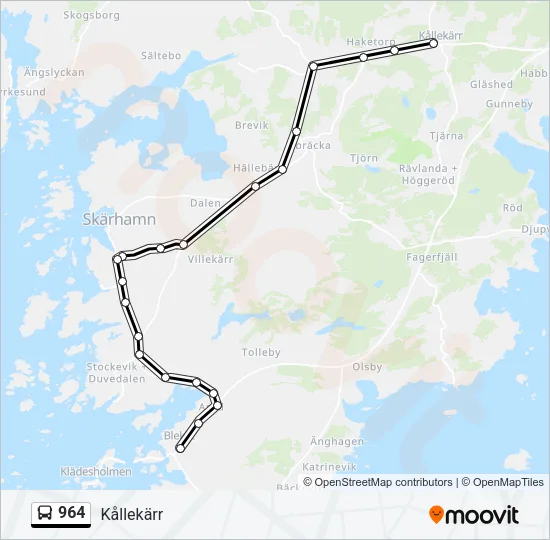 964 Bus Line Map