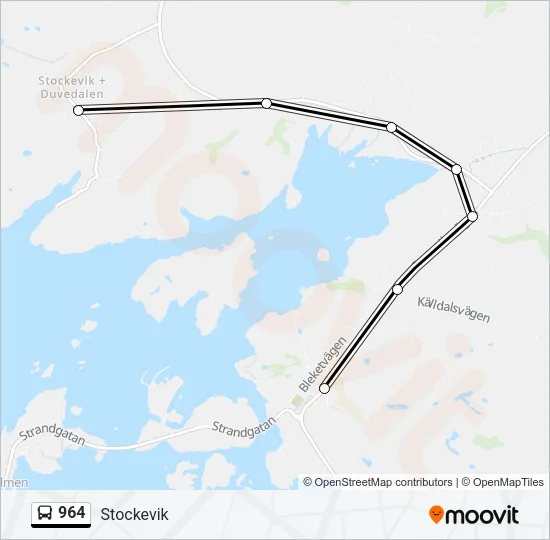 964 Bus Line Map
