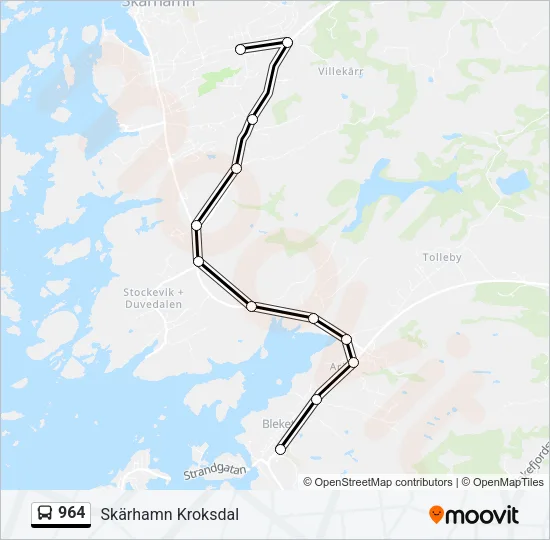 964 Bus Line Map