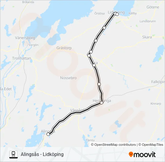 VÄSTTÅGEN  Line Map