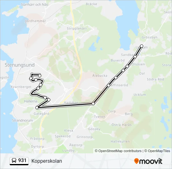 931 Bus Line Map