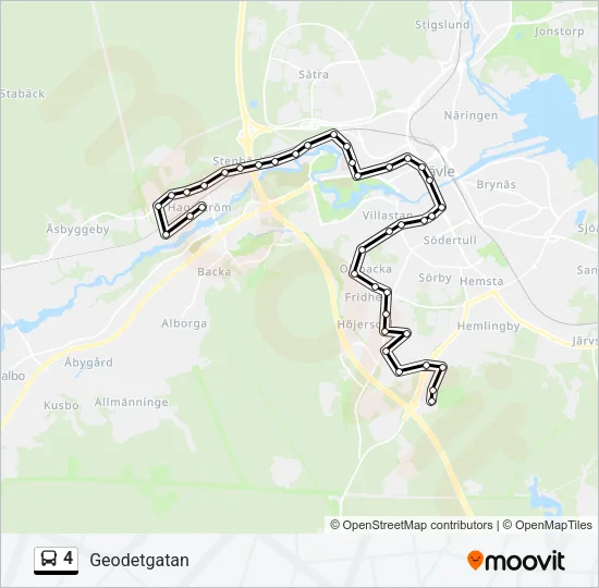 4 Bus Line Map
