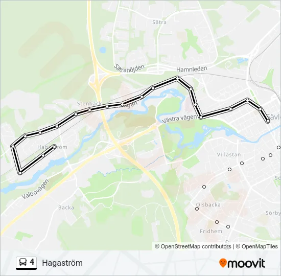 4 Bus Line Map