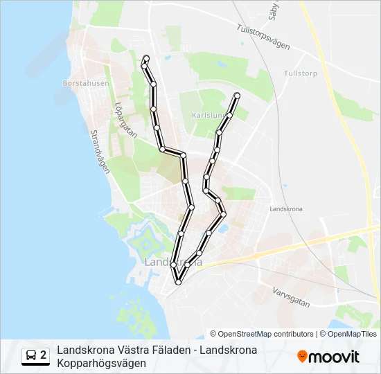 2 Bus Line Map