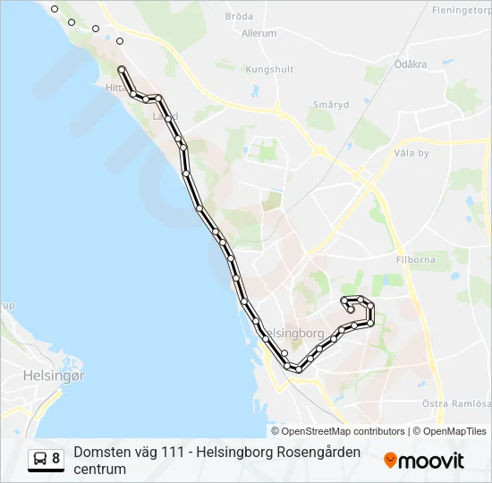 8 Bus Line Map