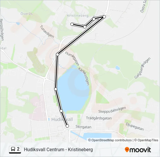 2 Bus Line Map