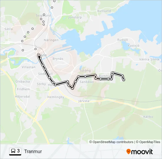 3 Bus Line Map