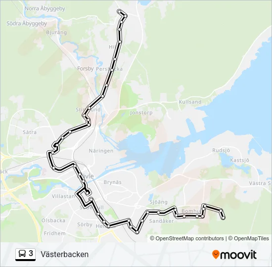 3 Bus Line Map