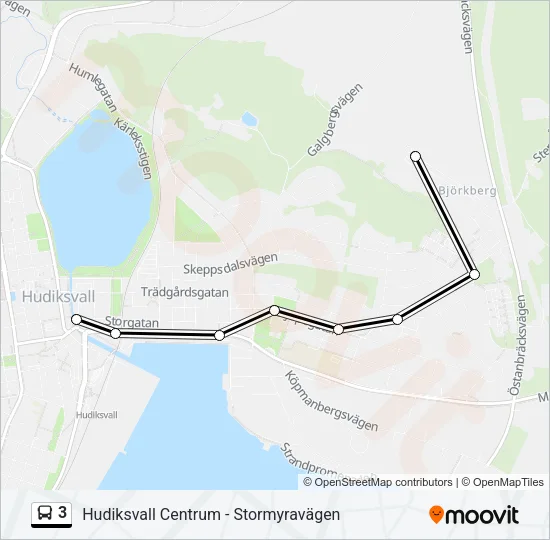 3 Bus Line Map