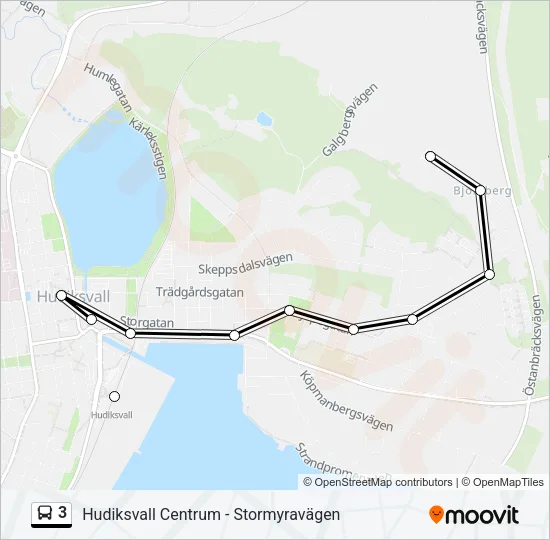3 Bus Line Map
