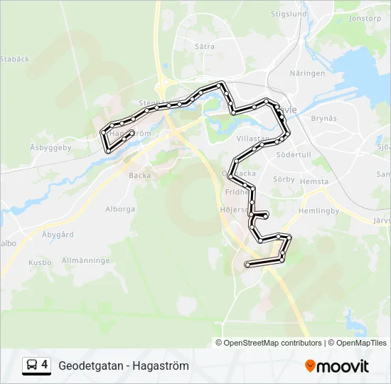 4 Bus Line Map