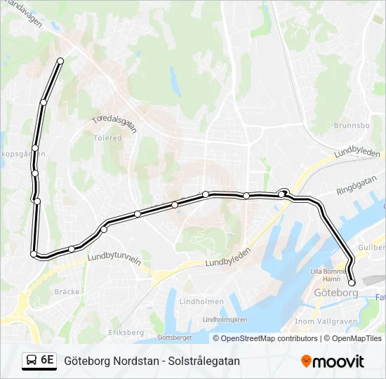 6E Bus Line Map