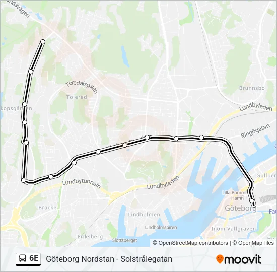 6E Bus Line Map