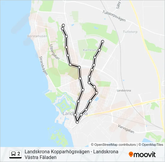 2 Bus Line Map