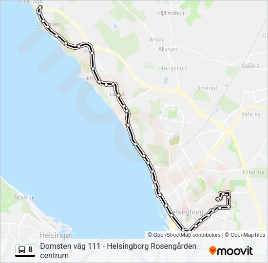 8 Bus Line Map