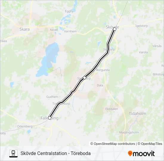 VÄSTTÅGEN  Line Map