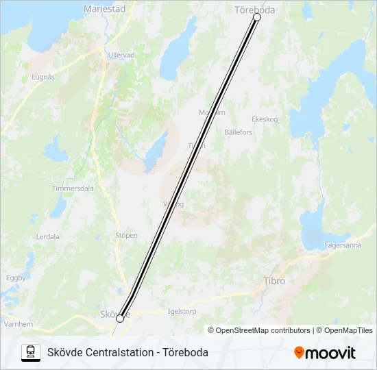 VÄSTTÅGEN  Line Map
