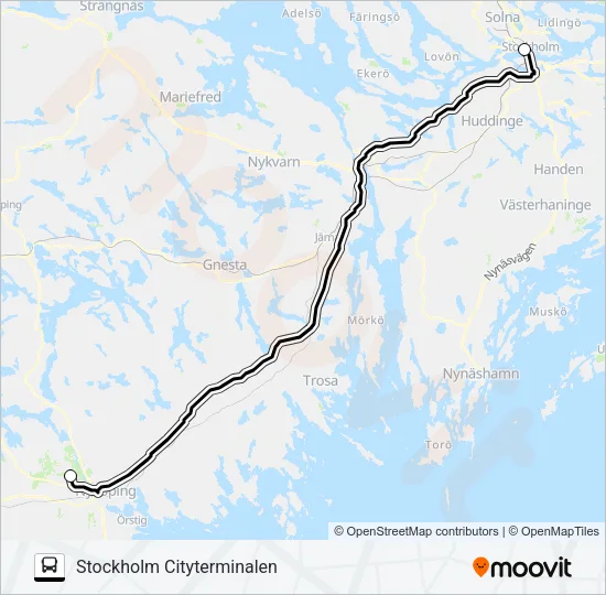 Stockholm Cityterminalen  Line Map