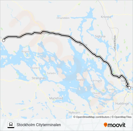 Stockholm Cityterminalen  Line Map