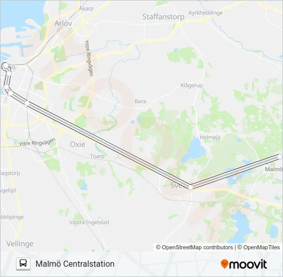 Malmö Centralstation Bus Line Map