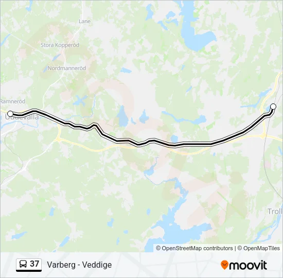 37 Bus Line Map