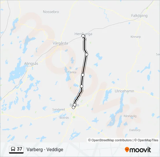 37 Bus Line Map
