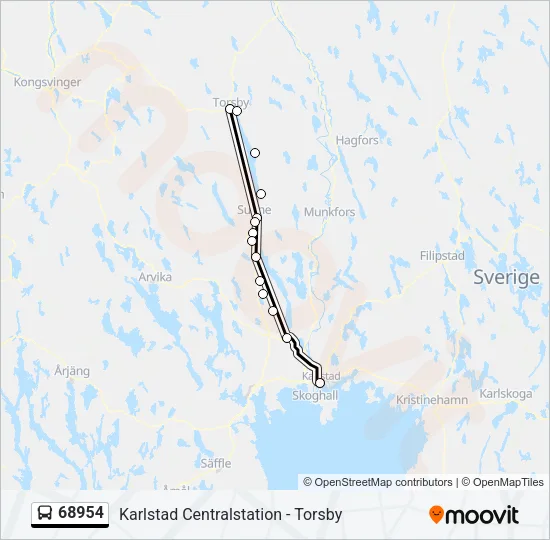 68954 Bus Line Map