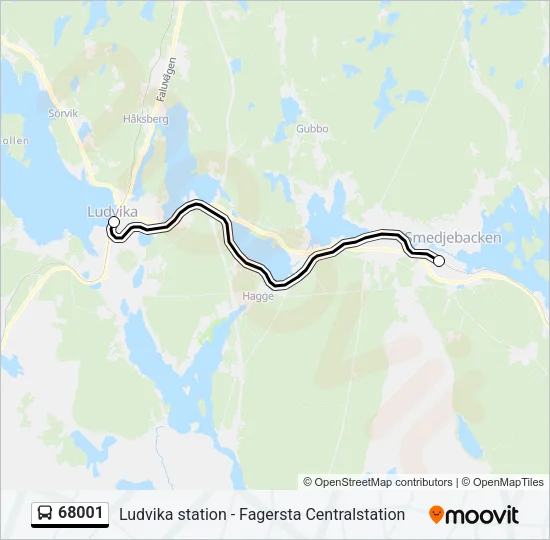 68001 Bus Line Map