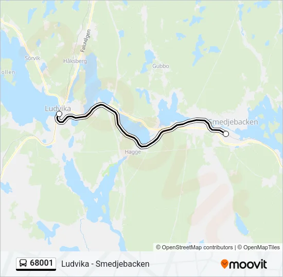 68001 Bus Line Map
