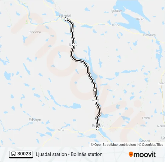30023 Bus Line Map