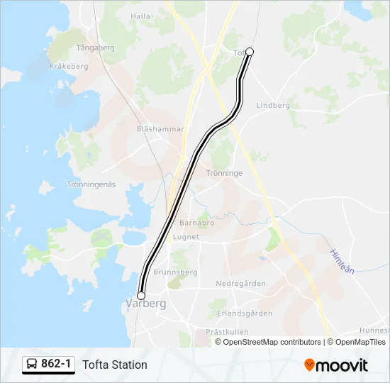 862-1 Bus Line Map