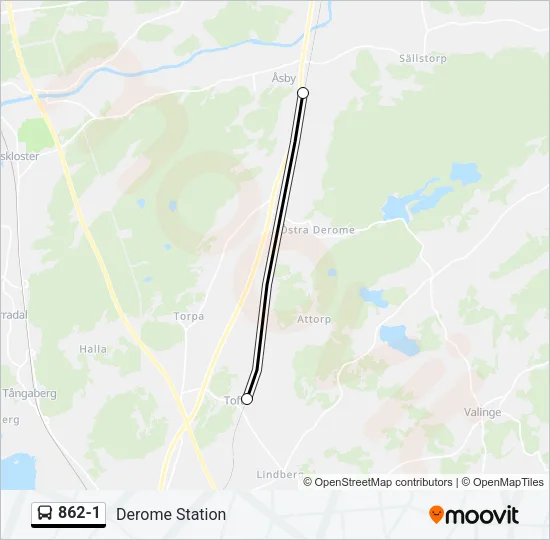 862-1 Bus Line Map
