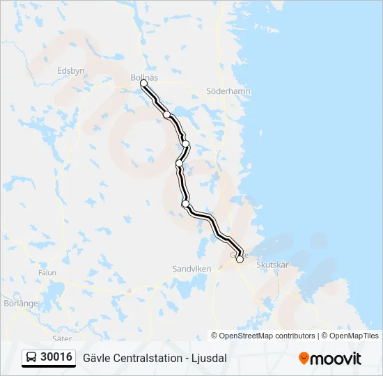 30016 Bus Line Map