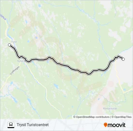 STÖTEN HOTELLET - TRYSIL TURISTCENTRET  Line Map
