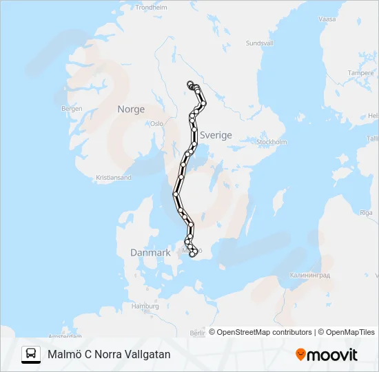 FJÄLLEXPRESSEN  Line Map