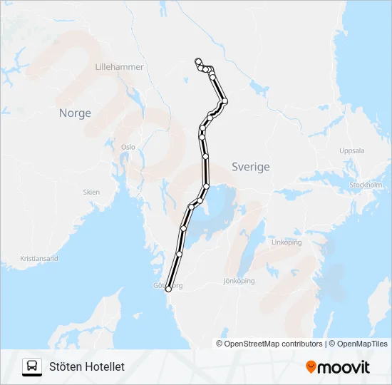 FJÄLLEXPRESSEN  Line Map