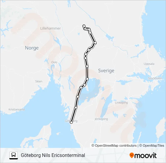 FJÄLLEXPRESSEN  Line Map