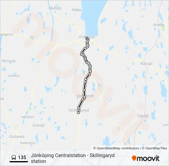 135 Bus Line Map
