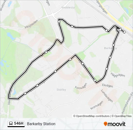 546H Bus Line Map