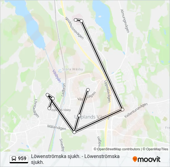 959 Bus Line Map
