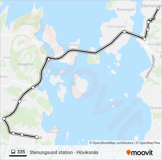 335 Bus Line Map