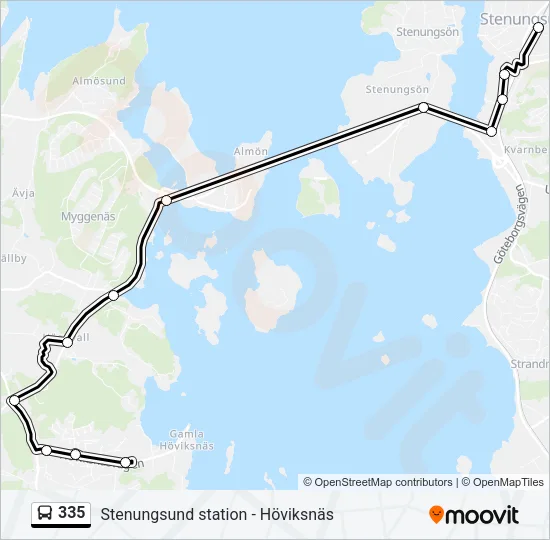 335 Bus Line Map