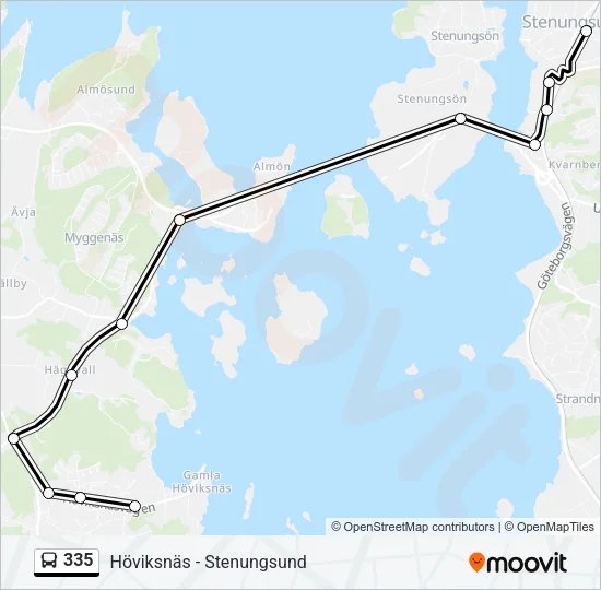 335 Bus Line Map