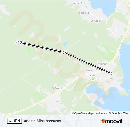 814 Bus Line Map