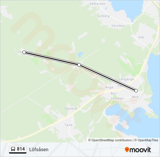 814 Bus Line Map