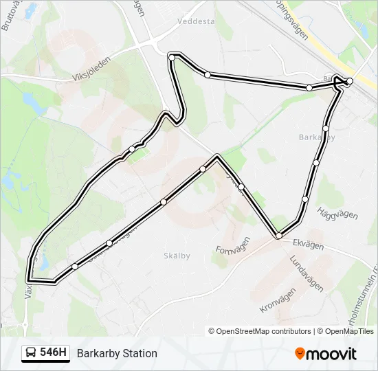 546H Bus Line Map