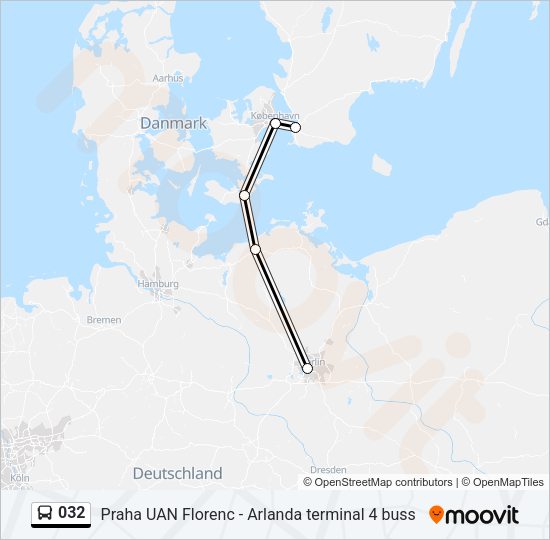 032 Bus Line Map