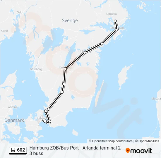 602 Bus Line Map